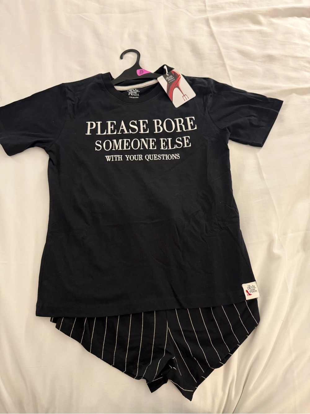 The Devil Wears Prada' PJ Set Please Bore Someone Else Size XS NWT